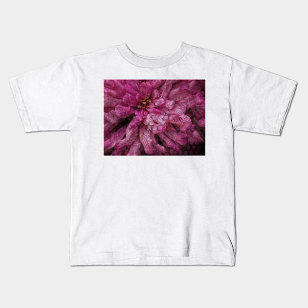 purple floral fantasy pattern and design Kids T-Shirt by mister-john
